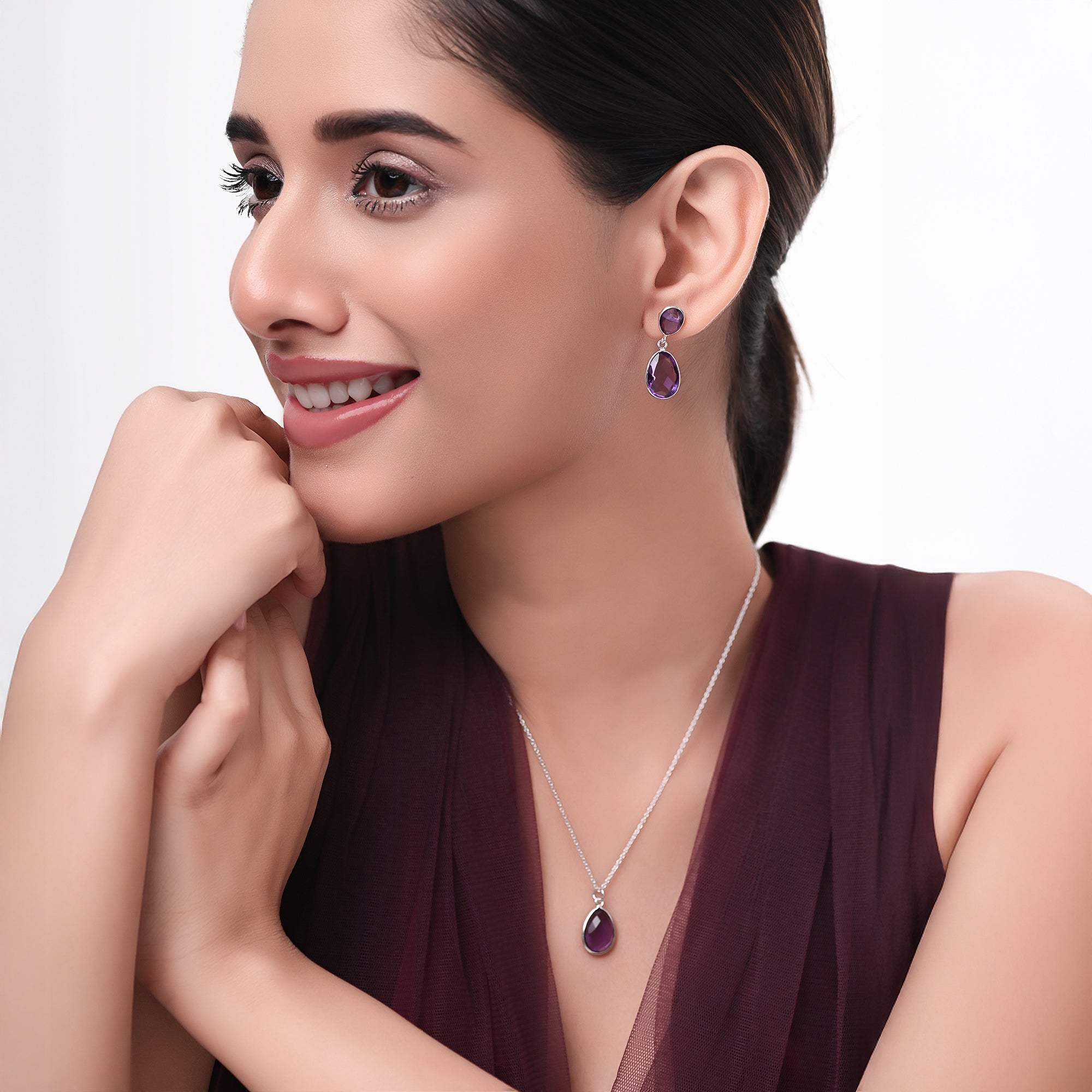 The Serene Lavender Pendant Set