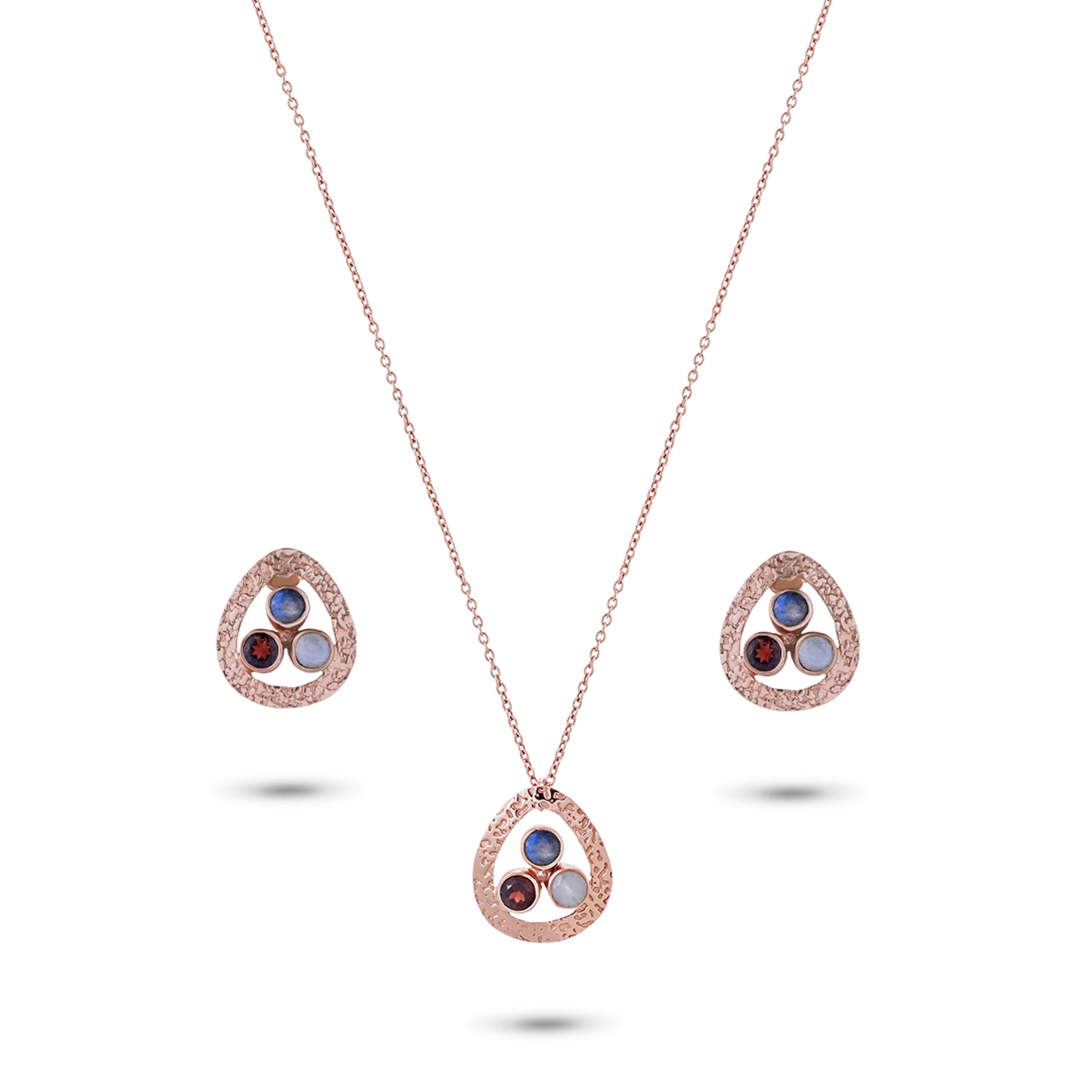The Trilune Pendant Set