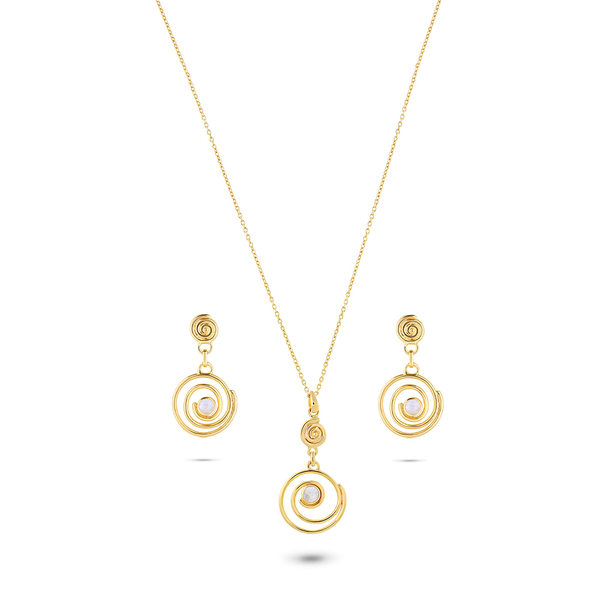 The Spiral Bloom Pendant Set