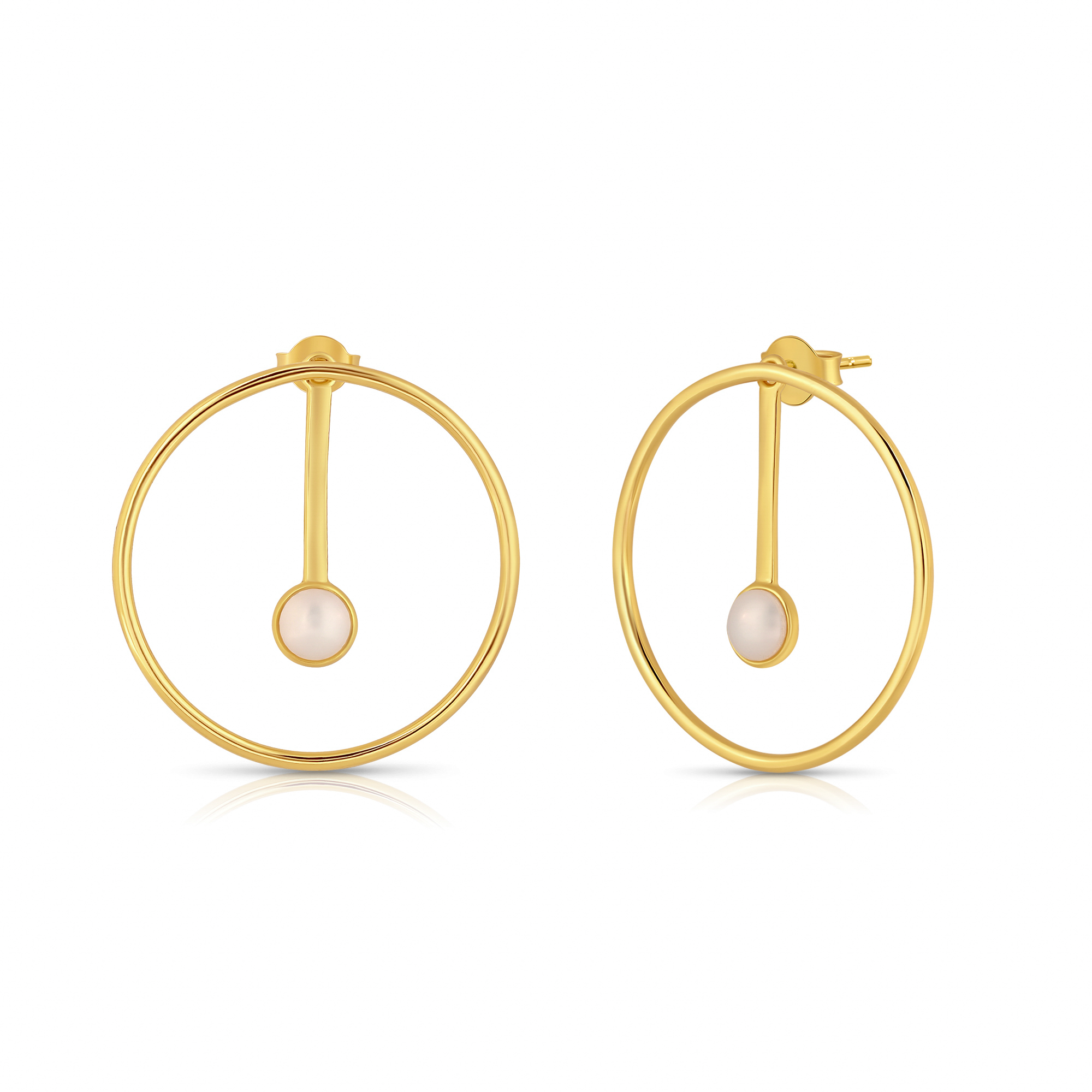 Pearl Aura Hoops