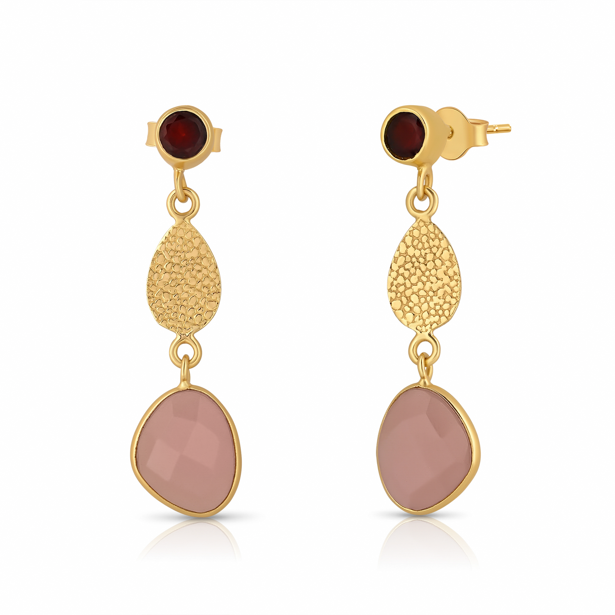 The Peach Velvet Drop Earrings
