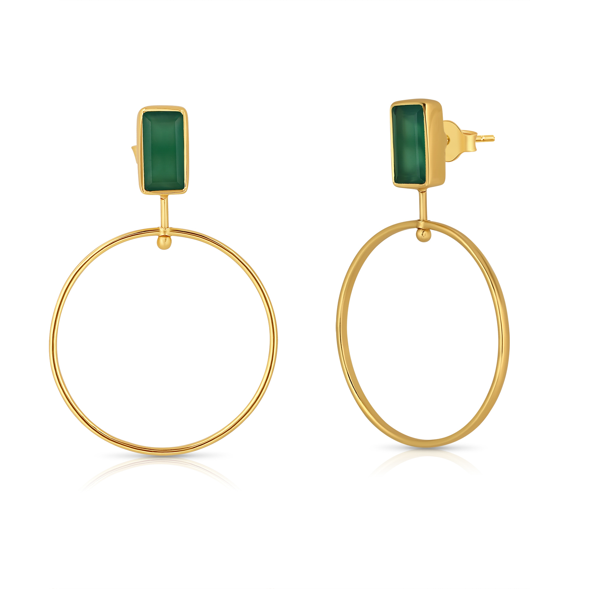 The Emerald Luxe Hoops