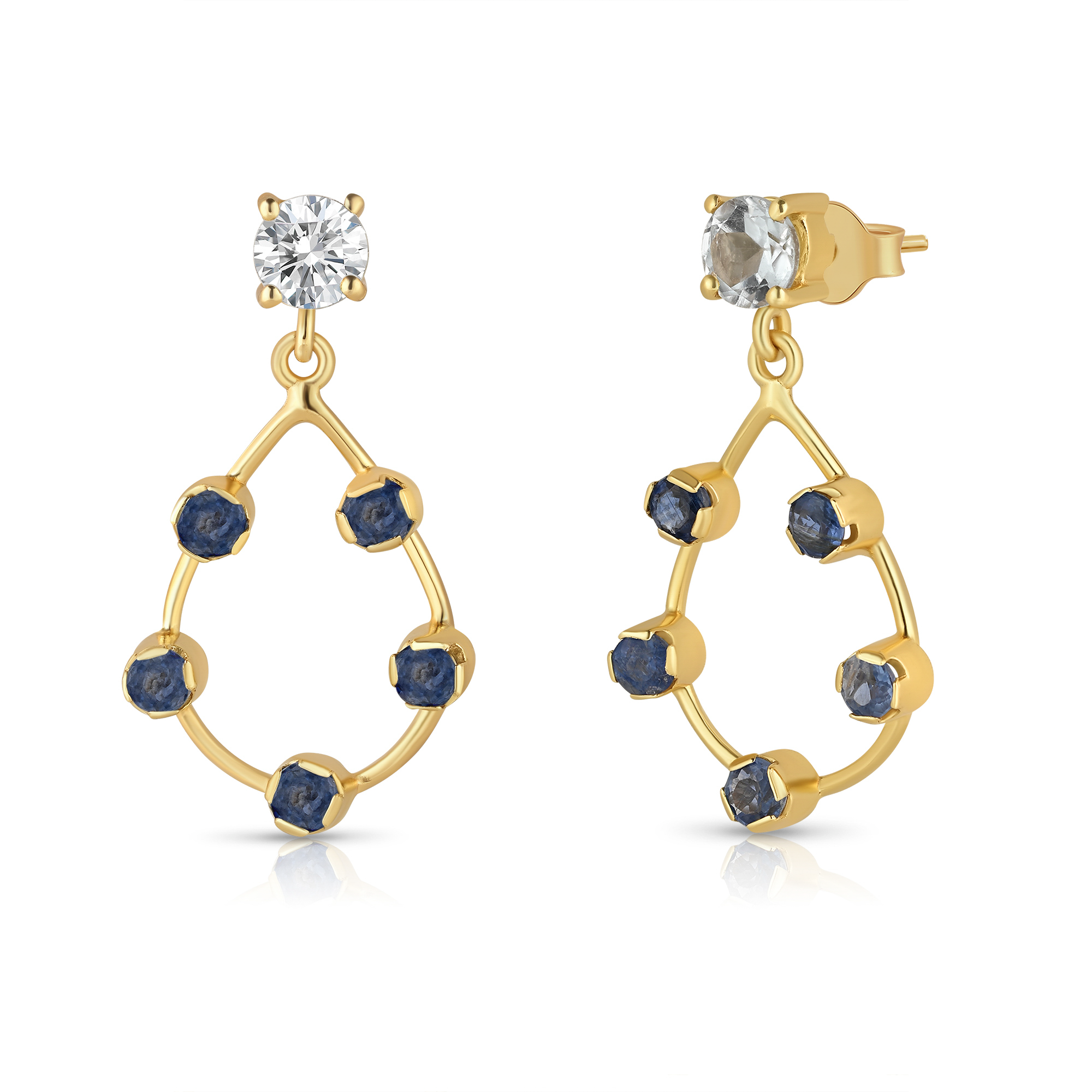 The Twilight Petal Drop Earrings
