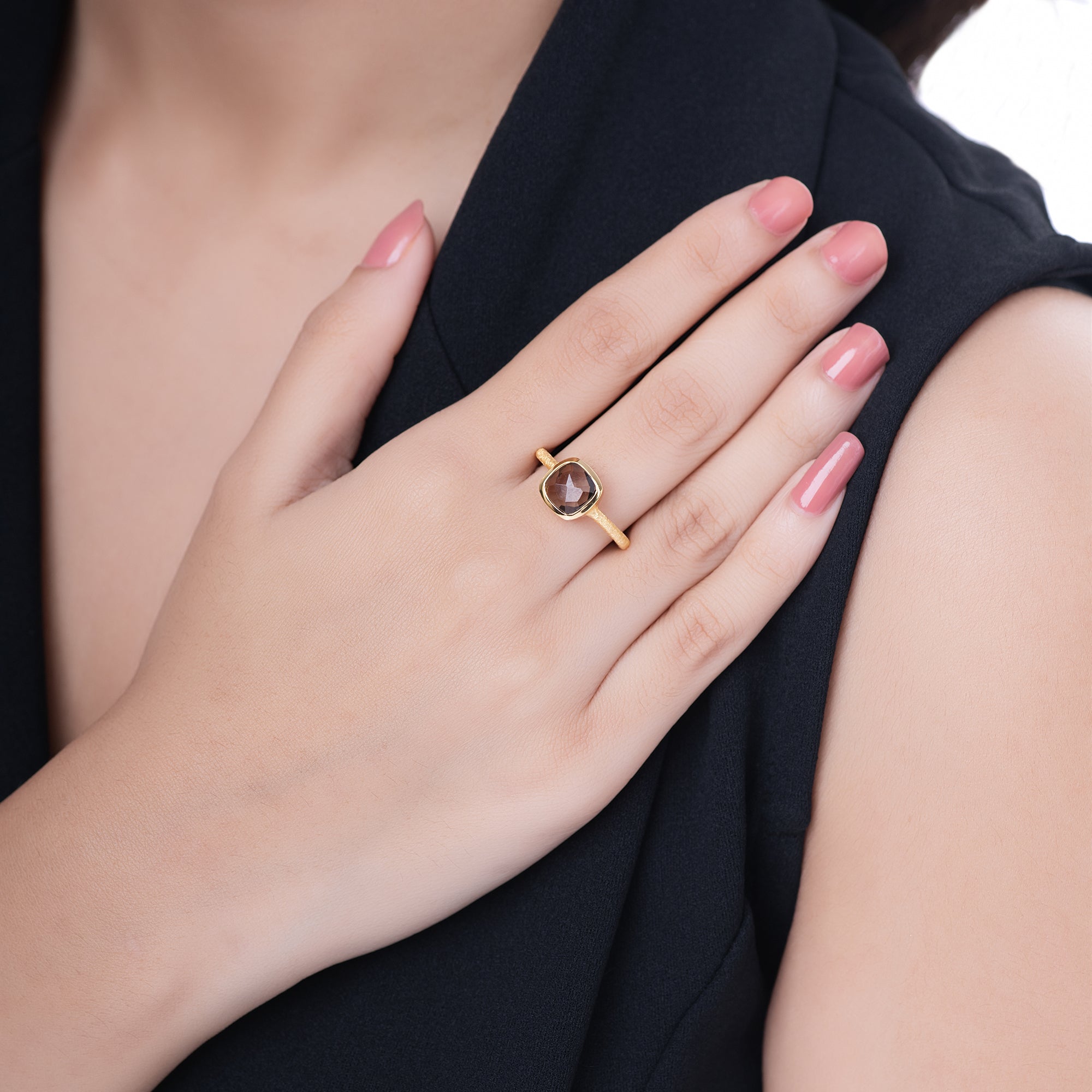 The Golden Smoke Statement Ring