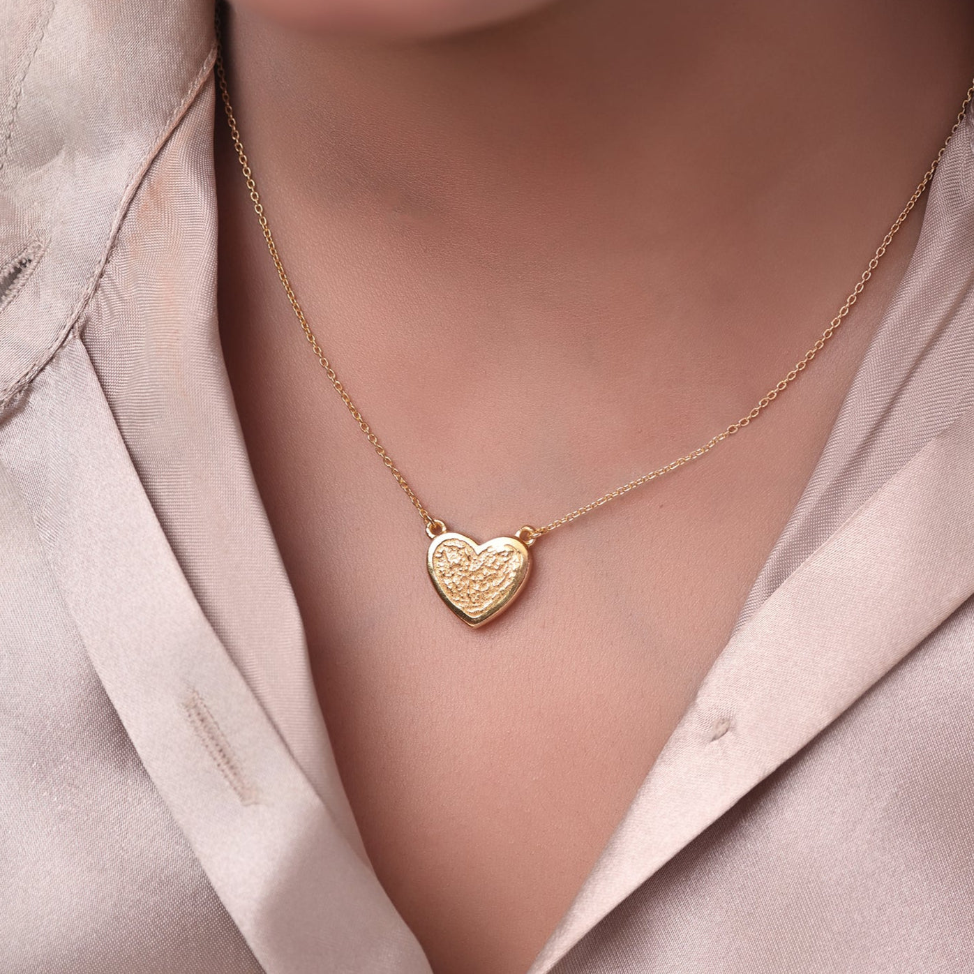The Golden Heart Beat Pendant