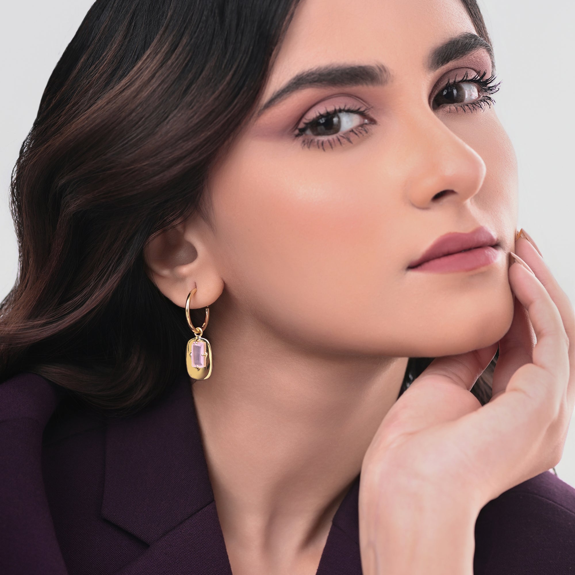 The Rose Aura Hoops Earrings