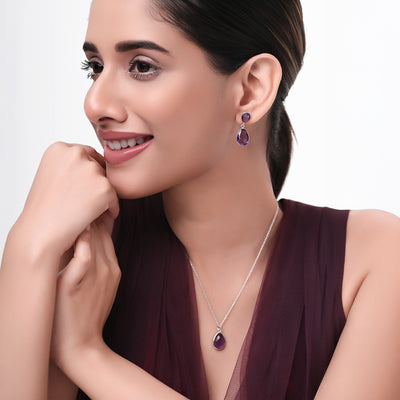 The Serene Lavender Pendant Set