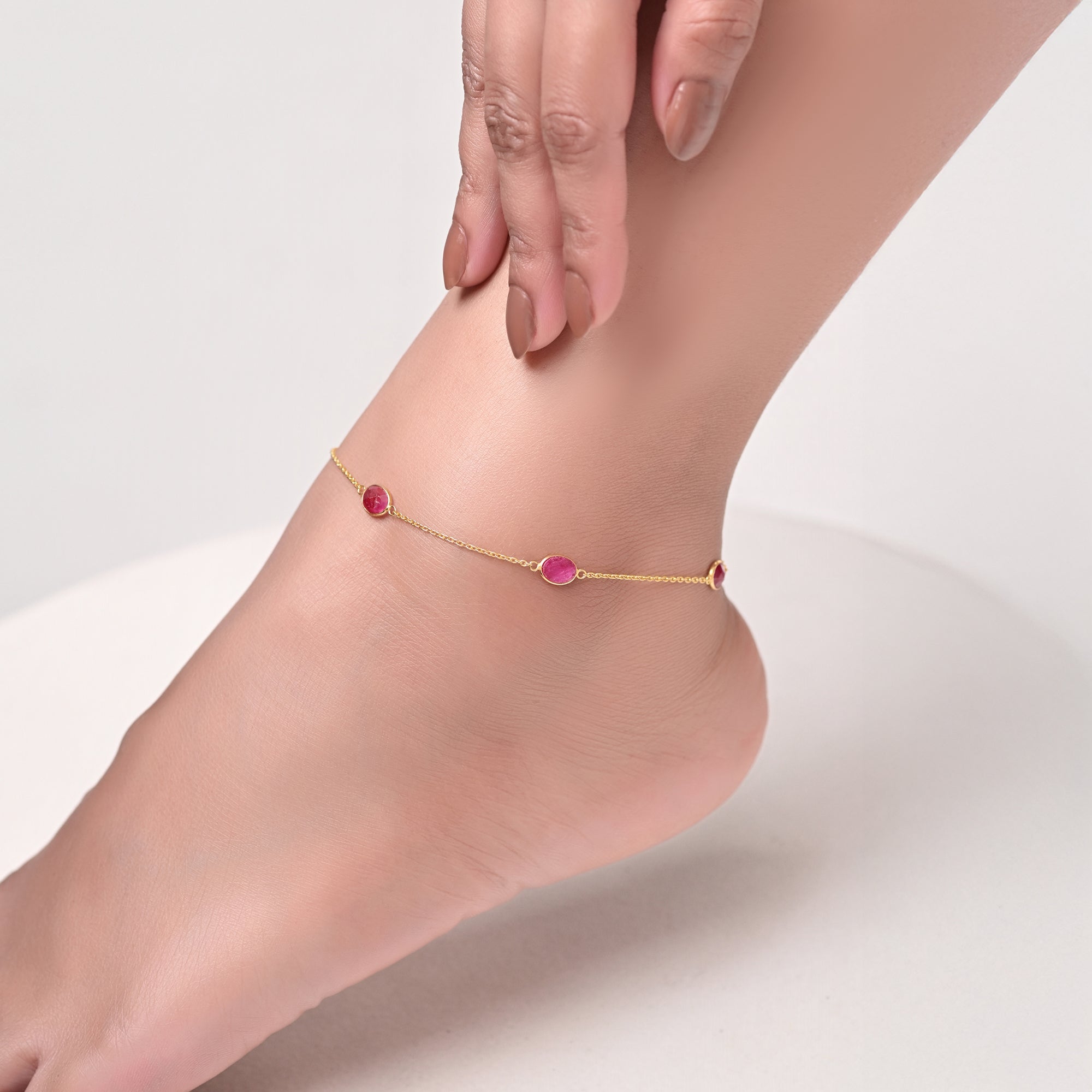 The Carmine Anklet
