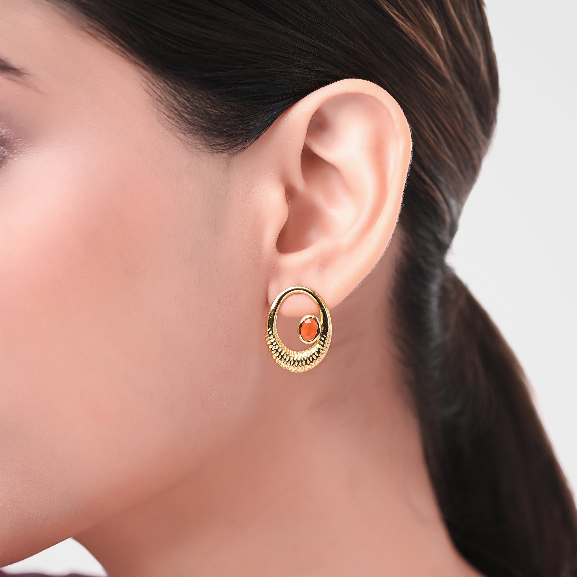 The Solar Ember Stud Earrings