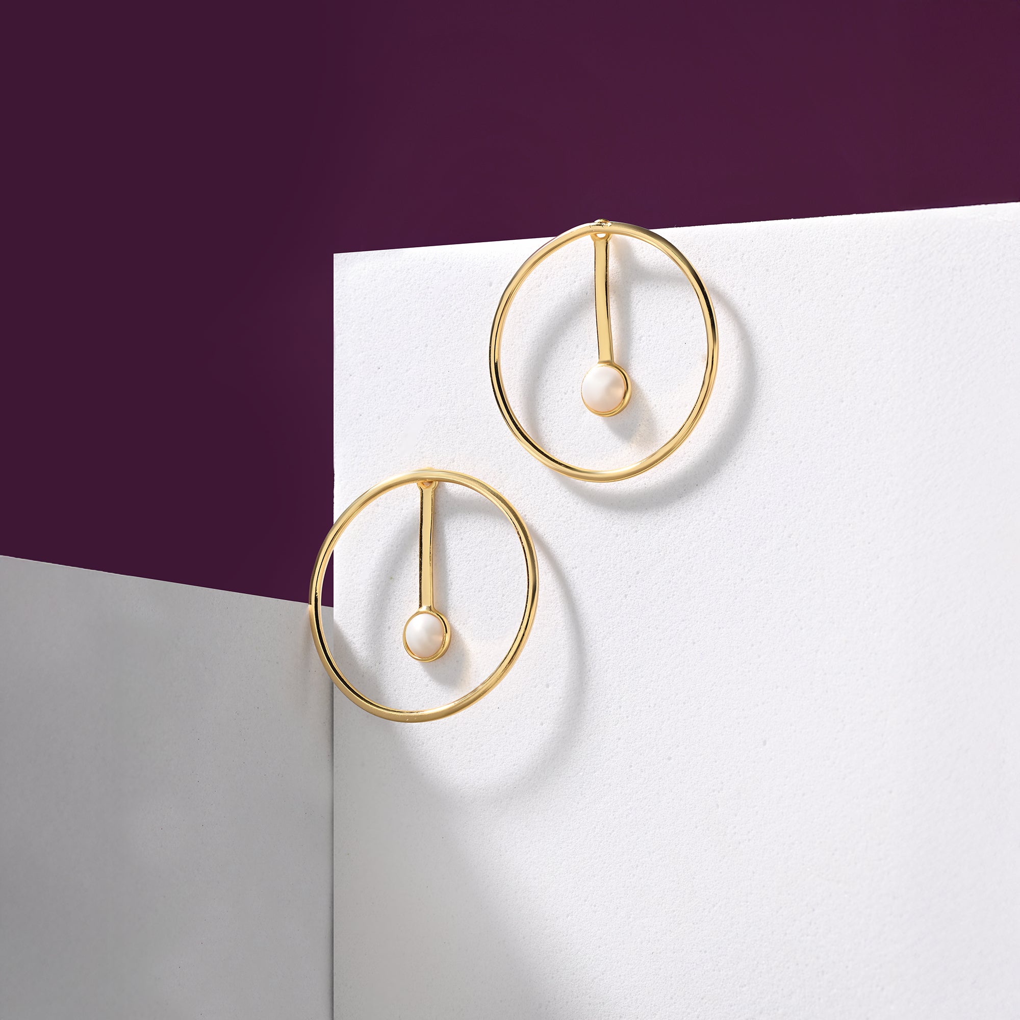 Pearl Aura Hoops