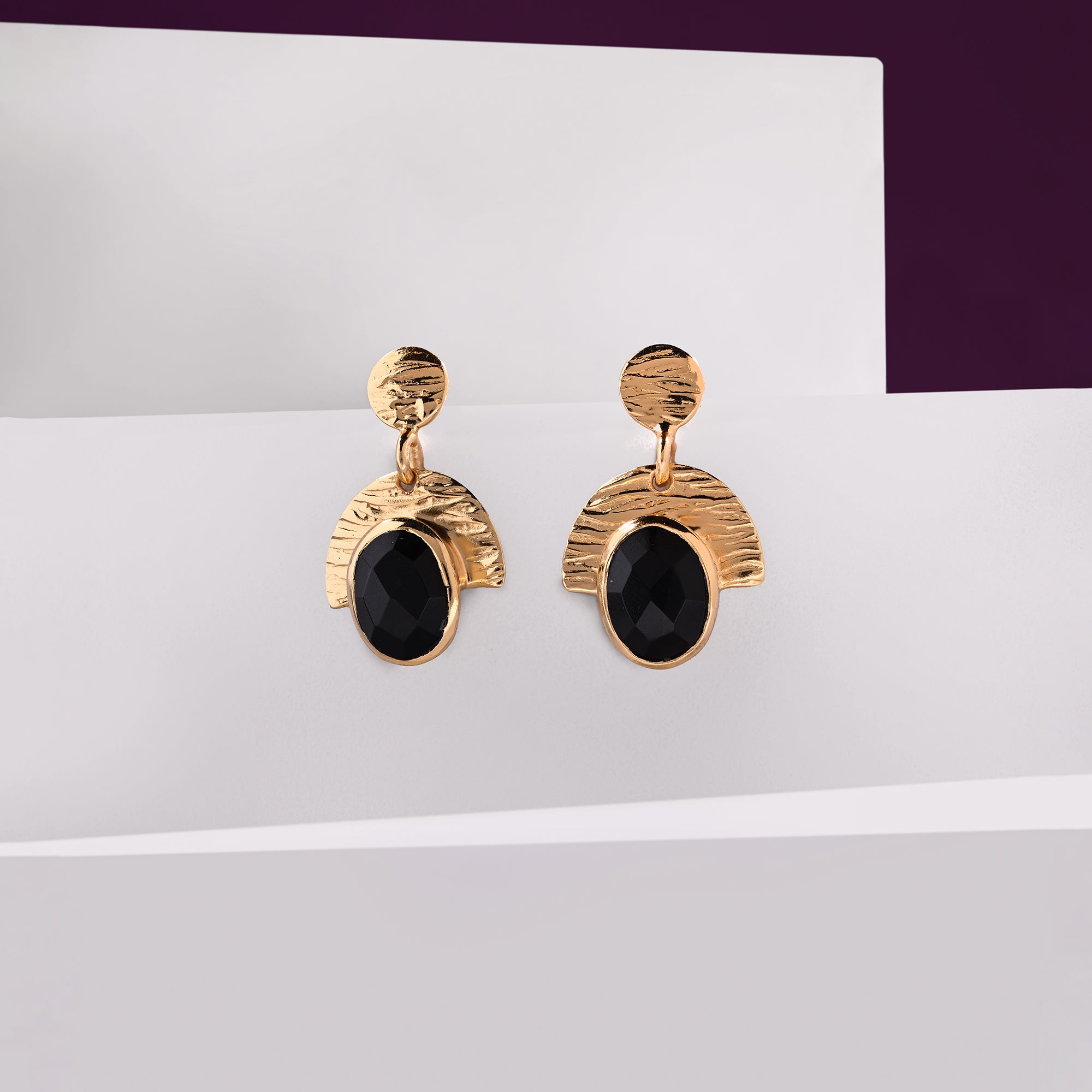 The Golden Eclipse Drop Earrings