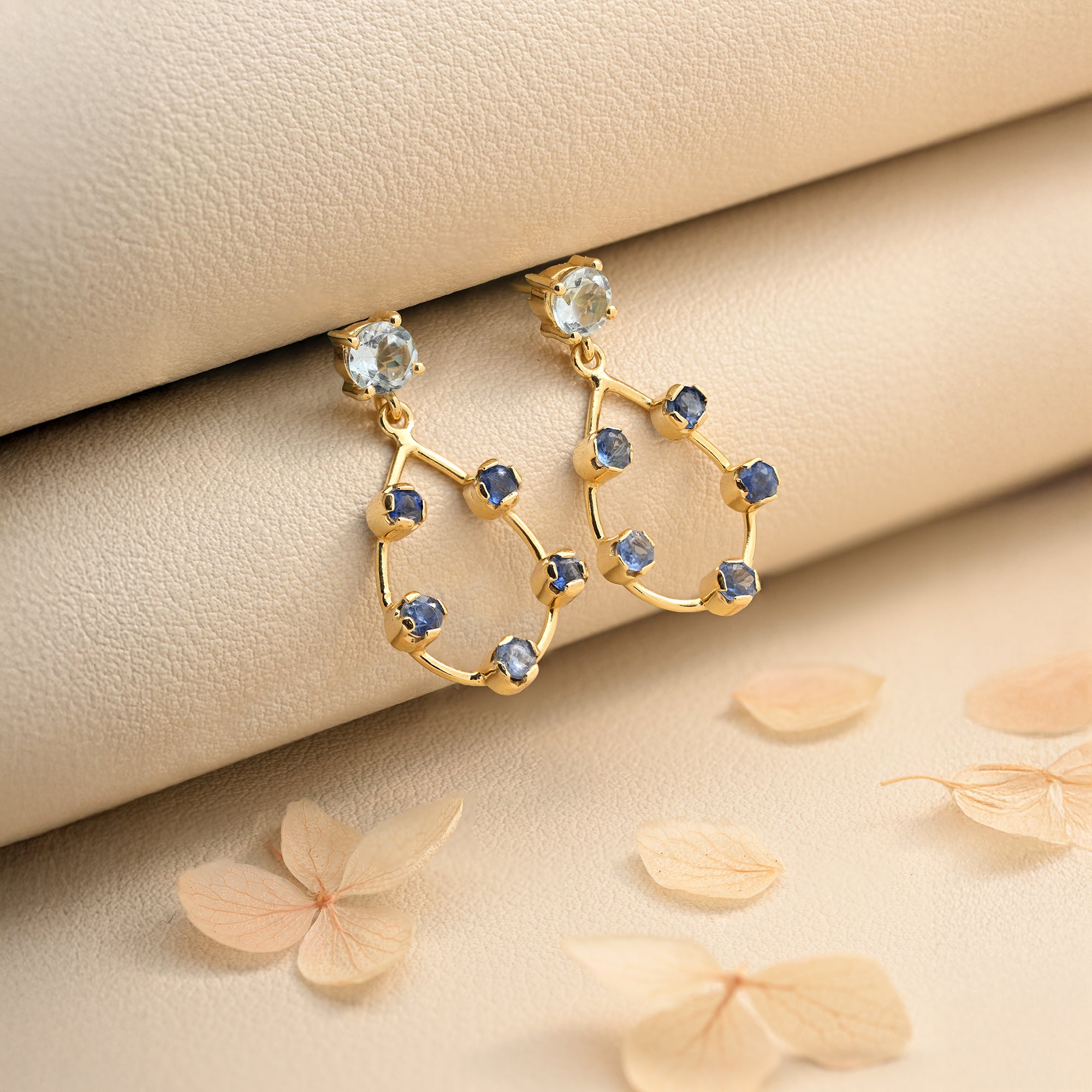 The Twilight Petal Drop Earrings