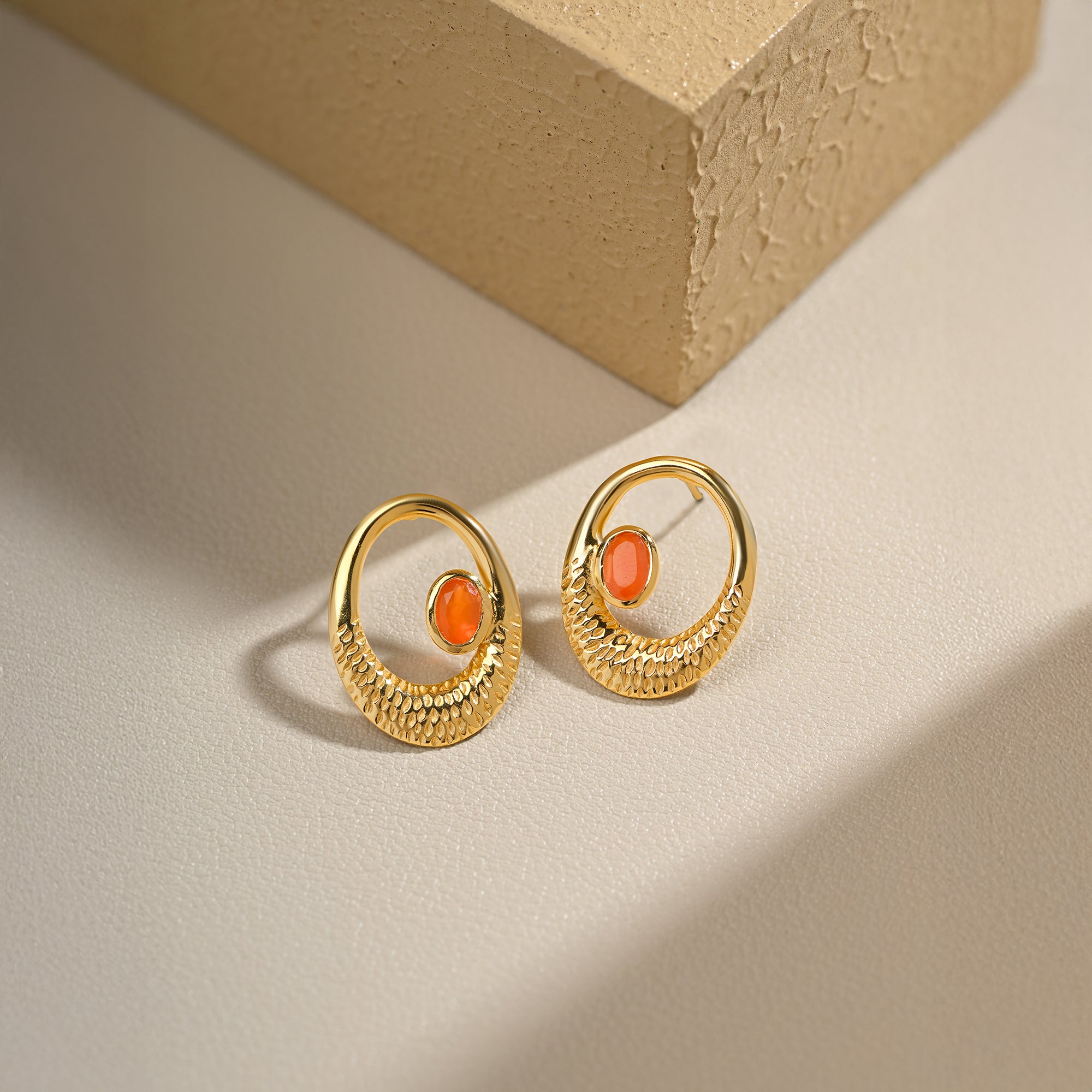 The Solar Ember Stud Earrings