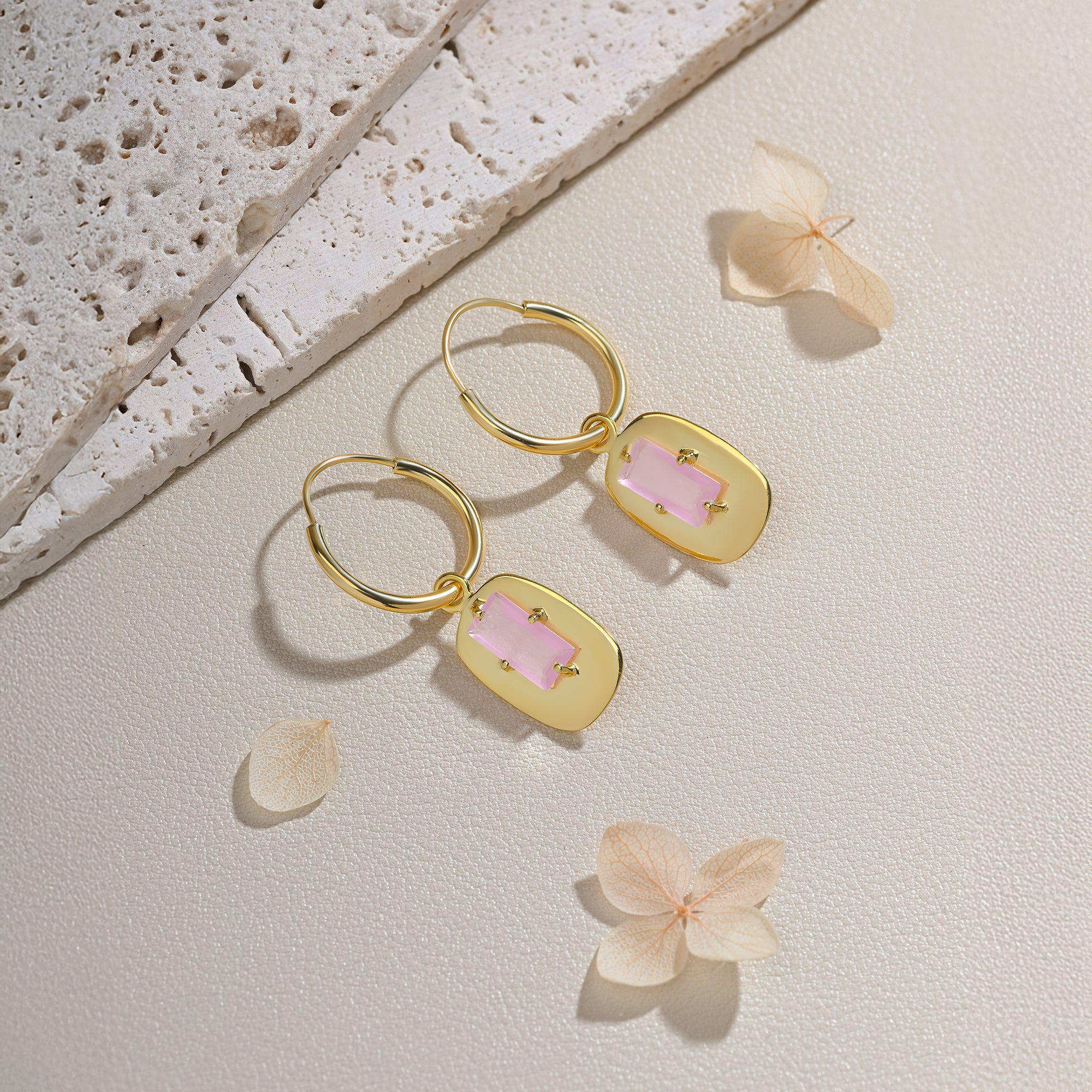 The Rose Aura Hoops Earrings