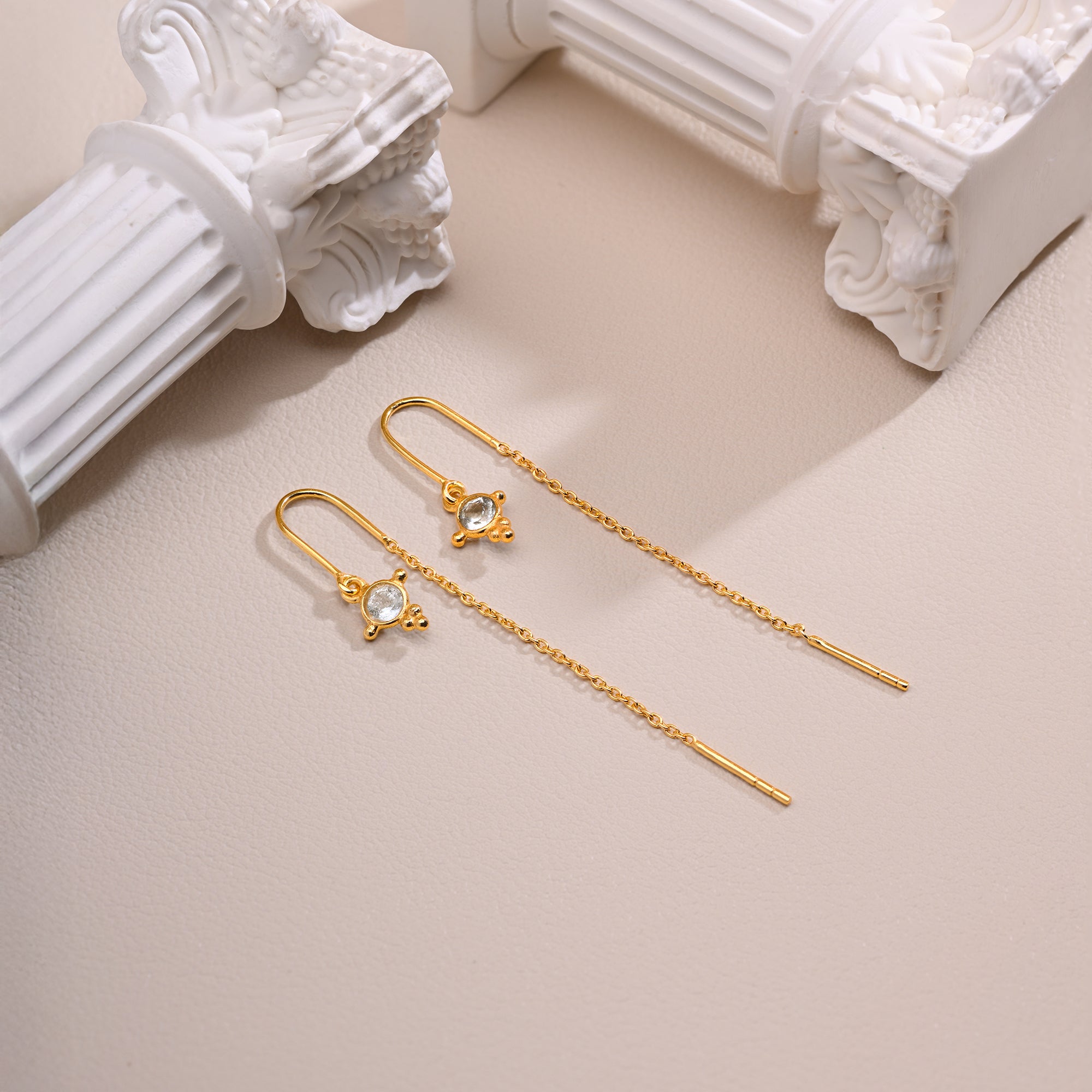The Topaz Lure Thread Earrings