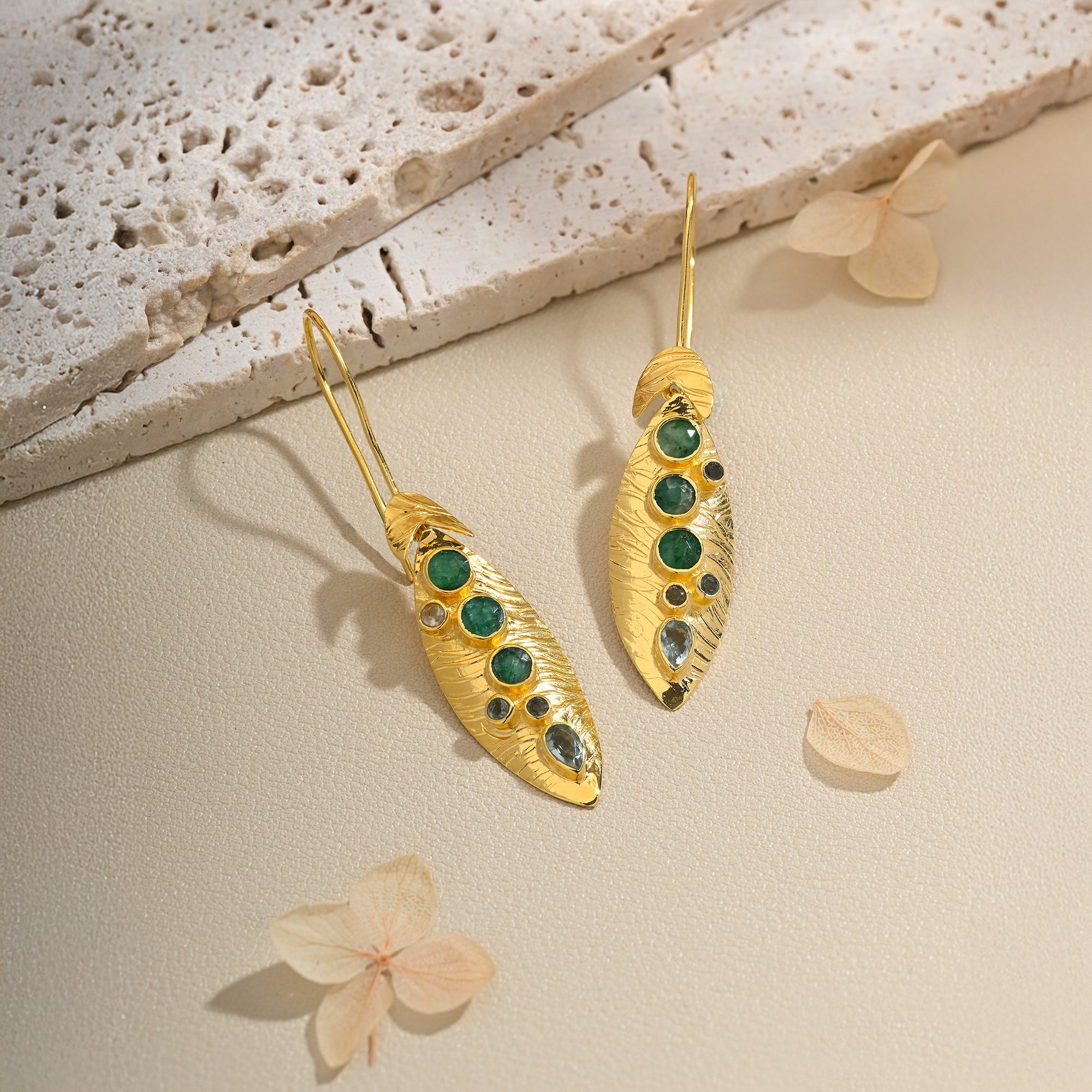 Moss Light Drop Earrings
