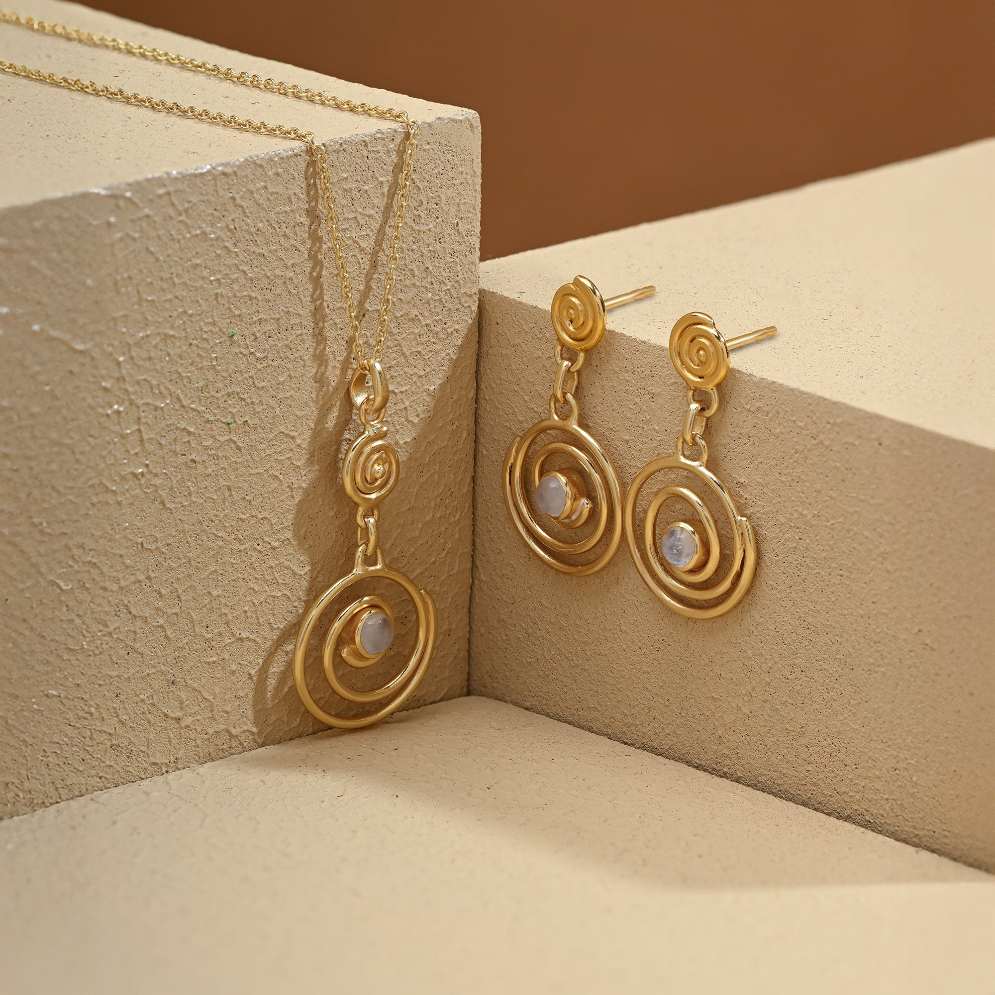The Spiral Bloom Pendant Set